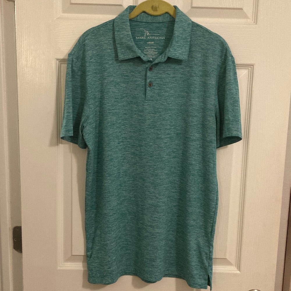 Marc Anthony Aqua Polo Shirt for Men